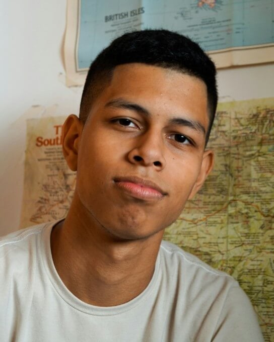 a man in the white tshirt 