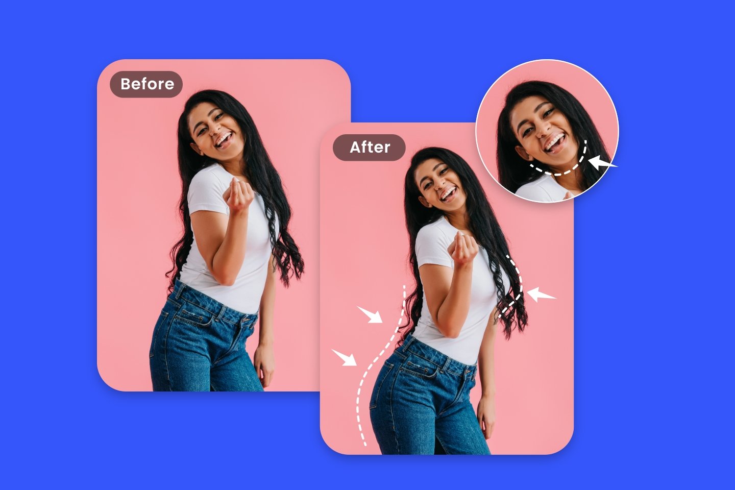 faire une retouche photo corps gratuite en ligne avec Fotor