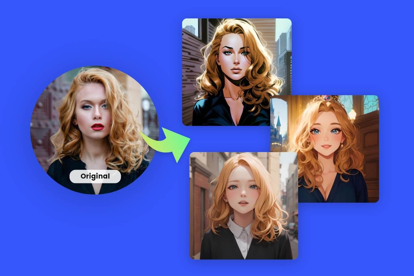 Convertir foto en caricatura en línea usando Fotor AI Cartoonizer