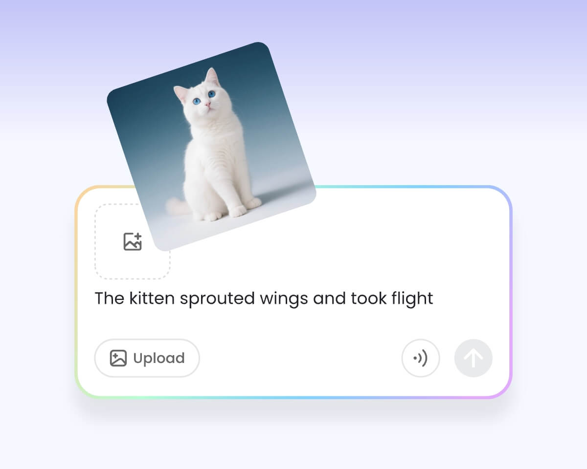 step one to upload the image and describe the prompt