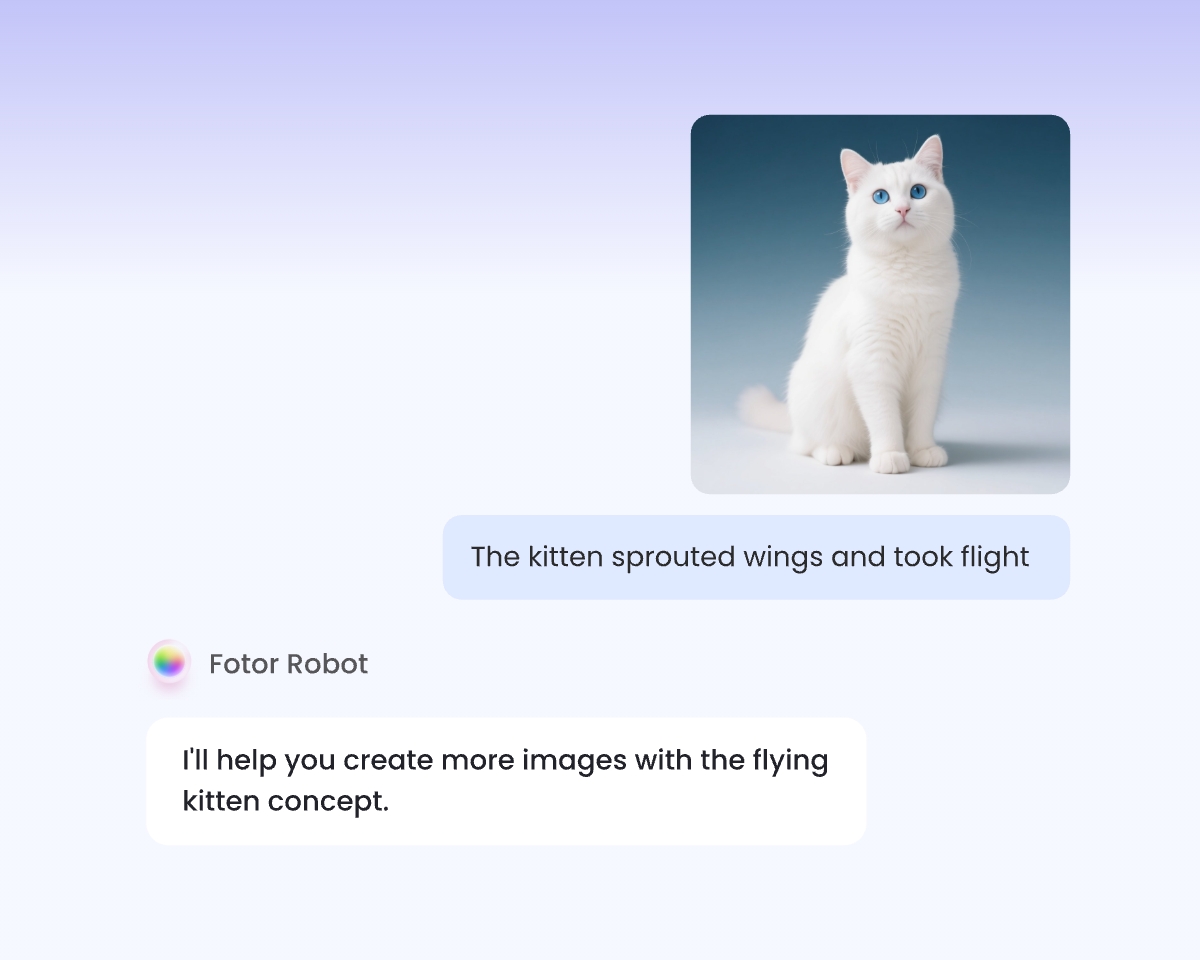 step two to let fotor ai image agent process your mission