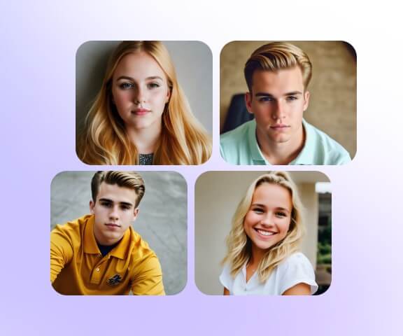 four realistic avatars for different genders