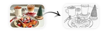 Turn photo into line drawing with fotor