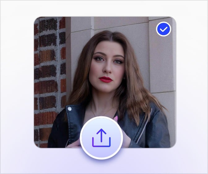 Upload your photo to Fotor AI LinkedIn photo generator
