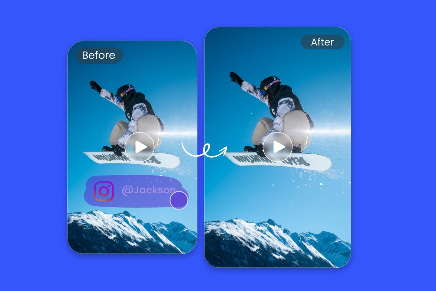 Use fotor instagram watermark remover to brush over and clean up watermarks on ig reels
