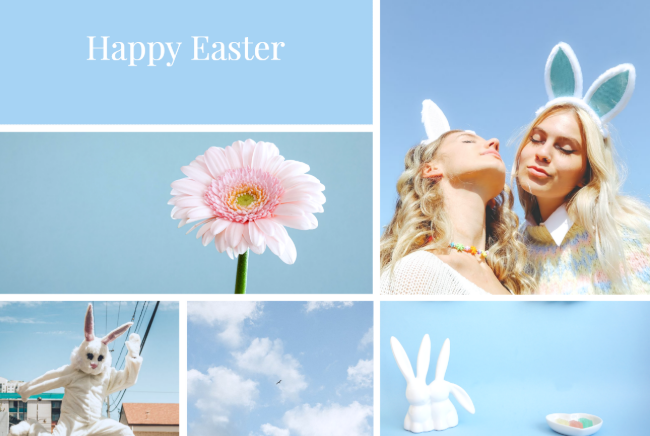 Make photo collage with flowers and girls and more