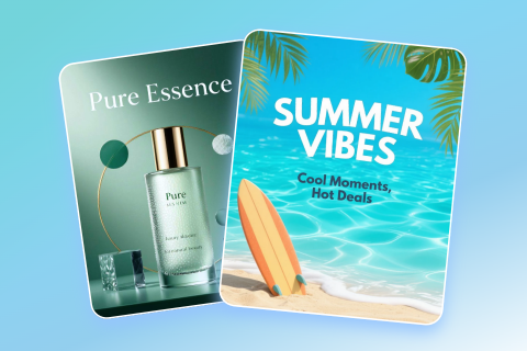 Design on-brand posters fast with template-powered creation